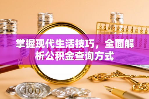 叶县掌握现代生活技巧，全面解析公积金查询方式