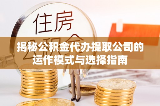 叶县揭秘公积金代办提取公司的运作模式与选择指南