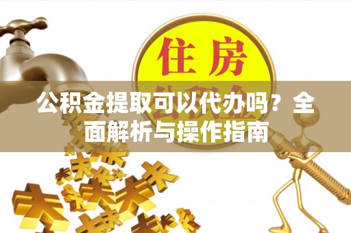 叶县公积金提取可以代办吗？全面解析与操作指南