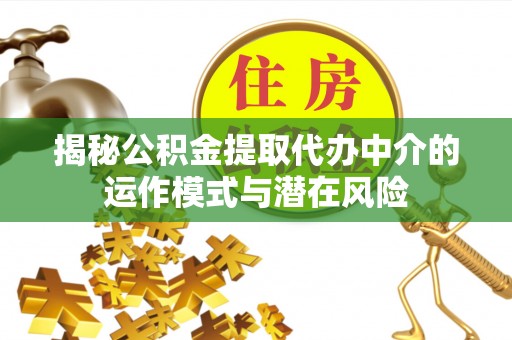 叶县揭秘公积金提取代办中介的运作模式与潜在风险