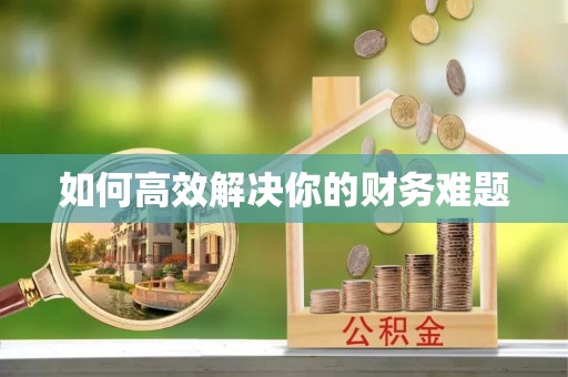 叶县如何高效解决你的财务难题