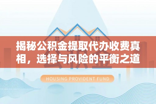 叶县揭秘公积金提取代办收费真相，选择与风险的平衡之道